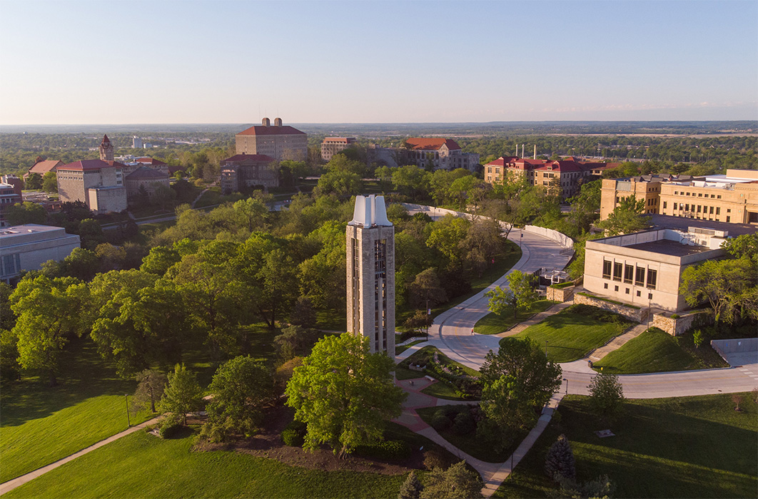 Sunrise on Campanille on KU Memorial Drive